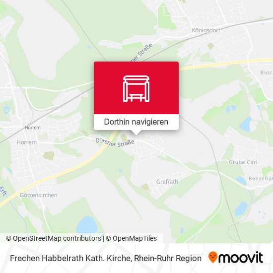 Frechen Habbelrath Kath. Kirche Karte