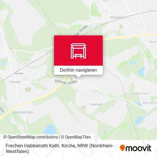 Frechen Habbelrath Kath. Kirche Karte