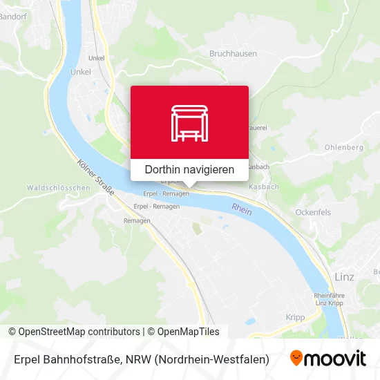 Erpel Bahnhofstraße Karte