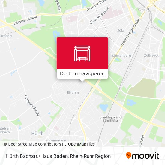 Hürth Bachstr./Haus Baden Karte