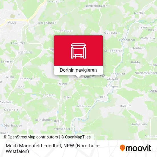 Much Marienfeld Friedhof Karte