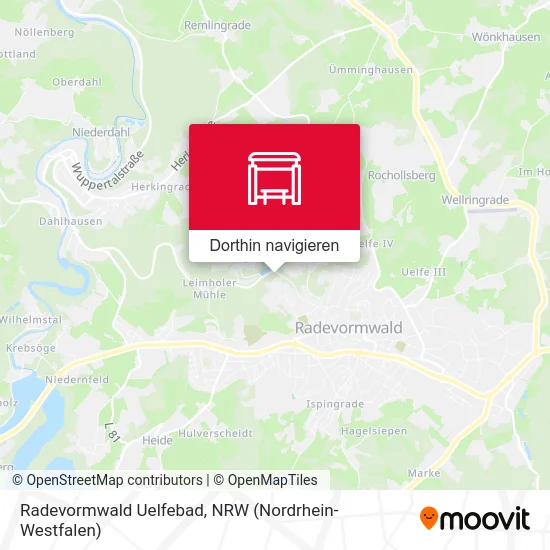 Radevormwald Uelfebad Karte