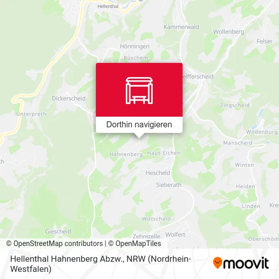 Hellenthal Hahnenberg Abzw. Karte