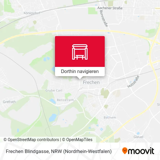 Frechen Blindgasse Karte