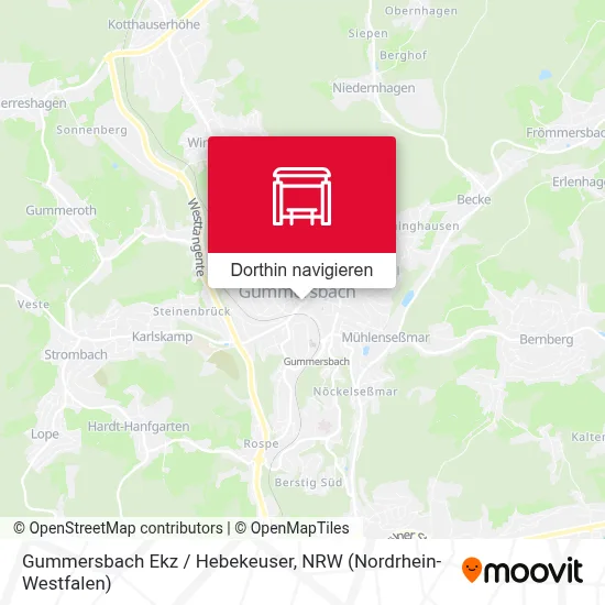 Gummersbach Ekz / Hebekeuser Karte