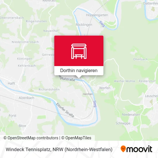 Windeck Tennisplatz Karte