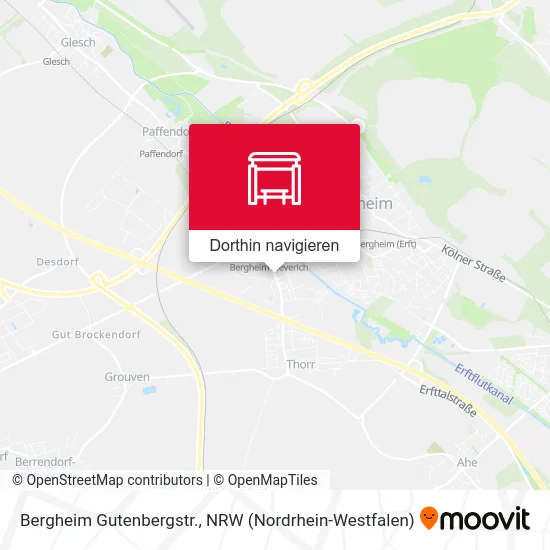 Bergheim Gutenbergstr. Karte