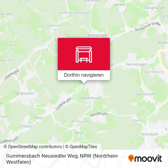 Gummersbach Neusiedler Weg Karte