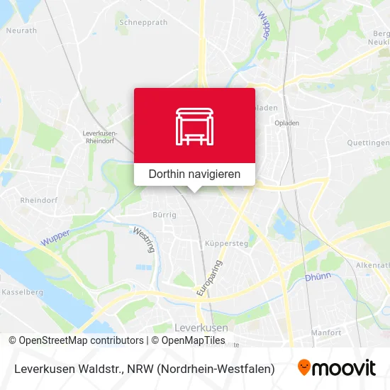 Leverkusen Waldstr. Karte