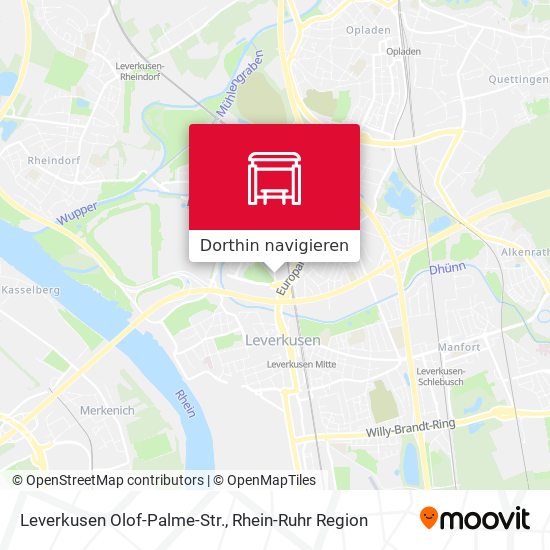 Leverkusen Olof-Palme-Str. Karte