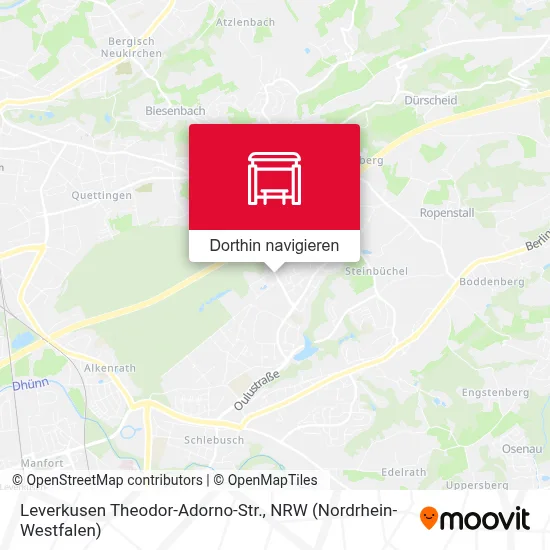 Leverkusen Theodor-Adorno-Str. Karte