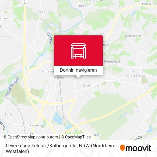 Leverkusen Feldstr. / Kolbergerstr. Karte