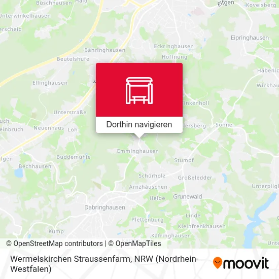 Wermelskirchen Straussenfarm Karte
