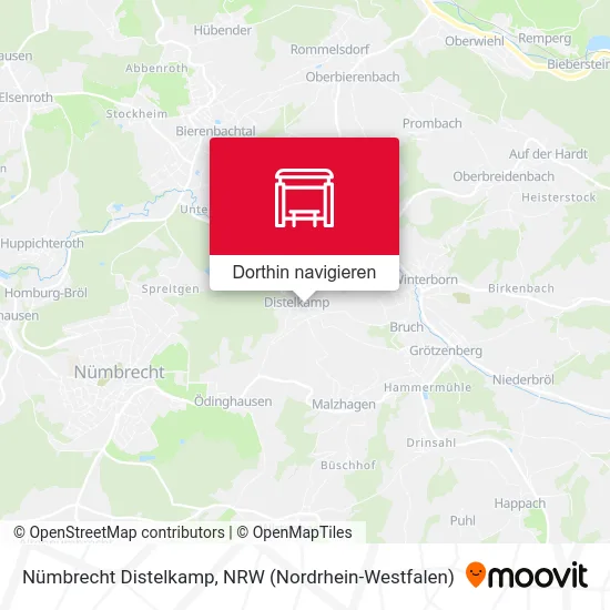 Nümbrecht Distelkamp Karte