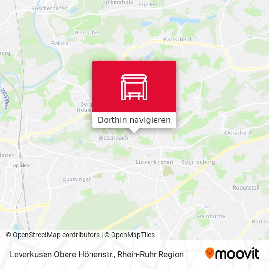 Leverkusen Obere Höhenstr. Karte