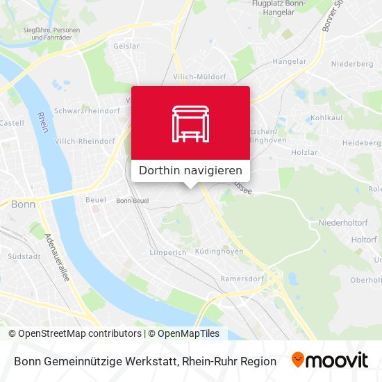 Bonn Gemeinnützige Werkstatt Karte