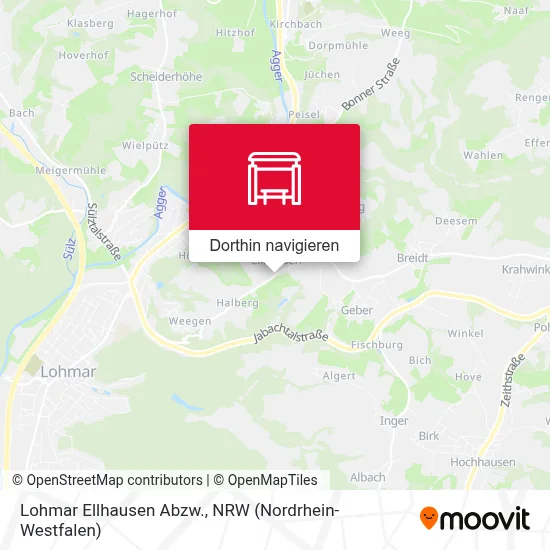 Lohmar Ellhausen Abzw. Karte