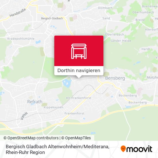 Bergisch Gladbach Altenwohnheim / Mediterana Karte