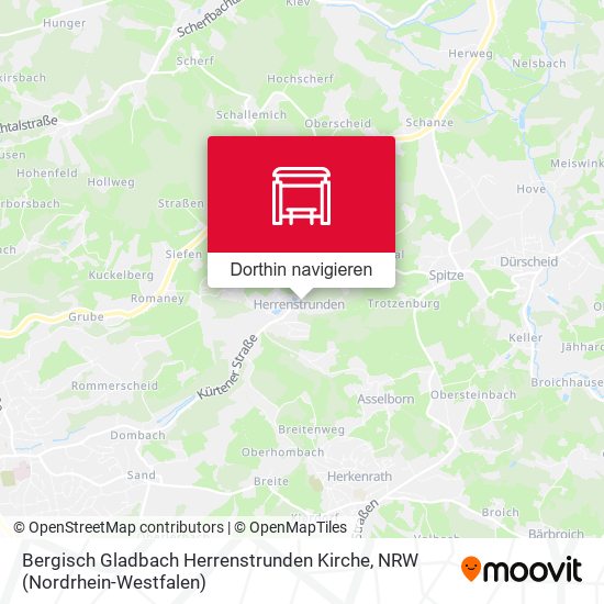 Bergisch Gladbach Herrenstrunden Kirche Karte