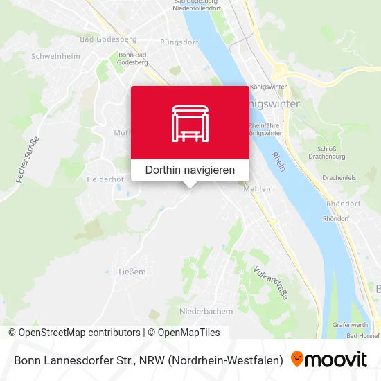 Bonn Lannesdorfer Str. Karte