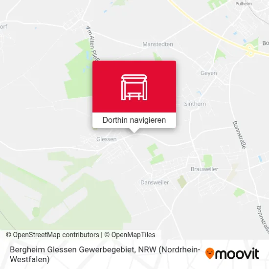 Bergheim Glessen Gewerbegebiet Karte