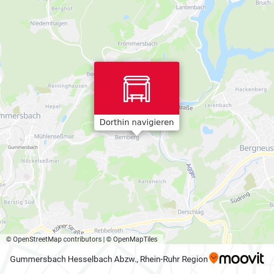 Gummersbach Hesselbach Abzw. Karte