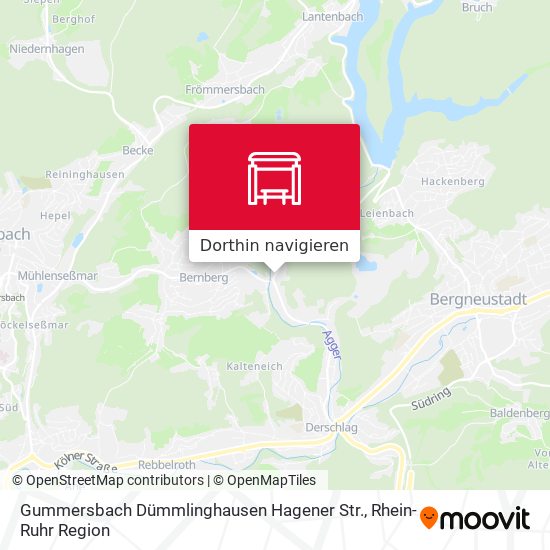 Gummersbach Dümmlinghausen Hagener Str. Karte