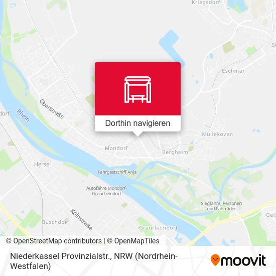 Niederkassel Provinzialstr. Karte