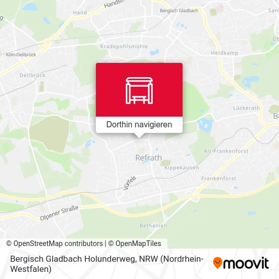 Bergisch Gladbach Holunderweg Karte