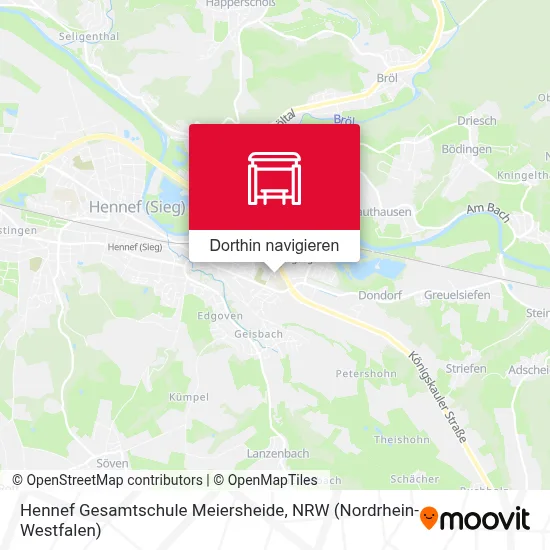 Hennef Gesamtschule Meiersheide Karte