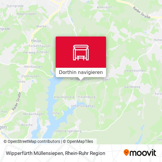 Wipperfürth Müllensiepen Karte