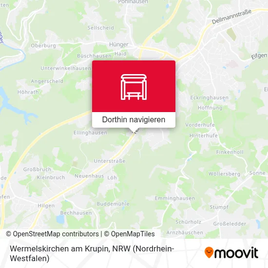 Wermelskirchen am Krupin Karte