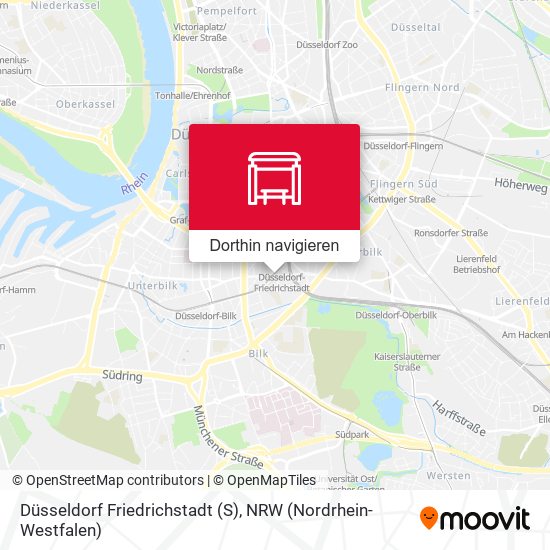 Düsseldorf Friedrichstadt (S) Karte