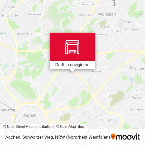 Aachen, Schwarzer Weg Karte