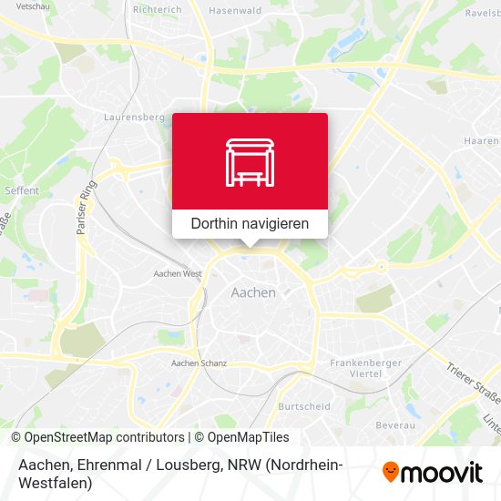 Wie komme ich mit Bus oder Bahn nach Aachen, Ehrenmal / Lousberg in NRW Wie komme ich mit Bus oder Bahn nach Aachen, Ehrenmal / Lousberg in NRW