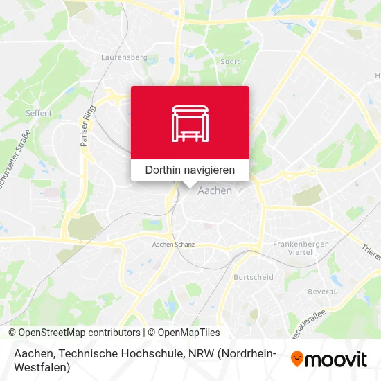 Aachen, Technische Hochschule Karte
