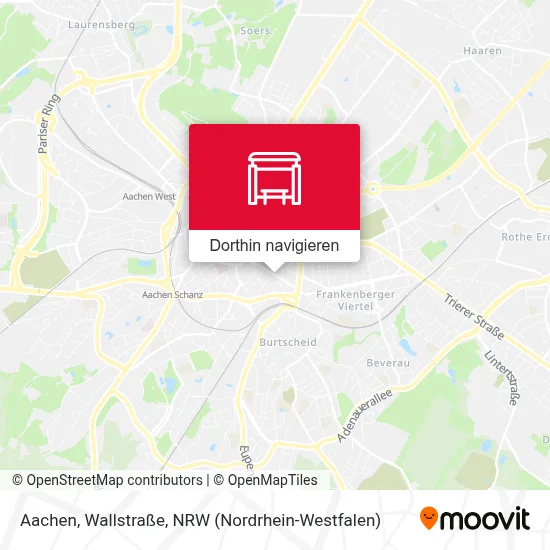 Aachen, Wallstraße Karte