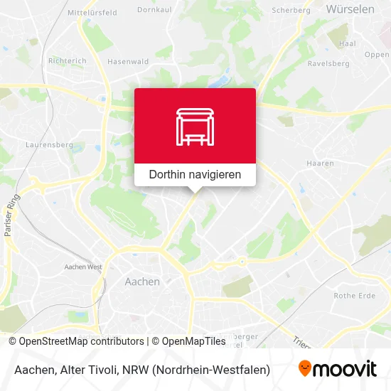 Aachen, Alter Tivoli Karte