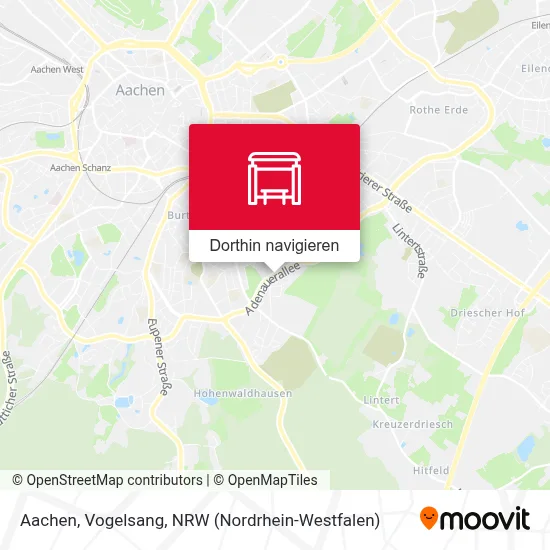 Aachen, Vogelsang Karte