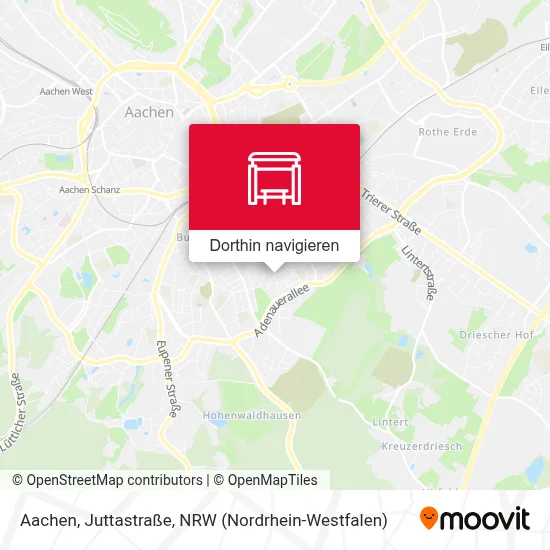 Aachen, Juttastraße Karte
