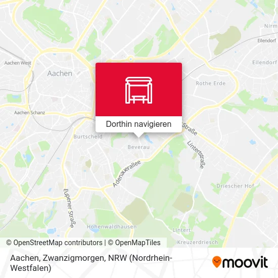 Aachen, Zwanzigmorgen Karte