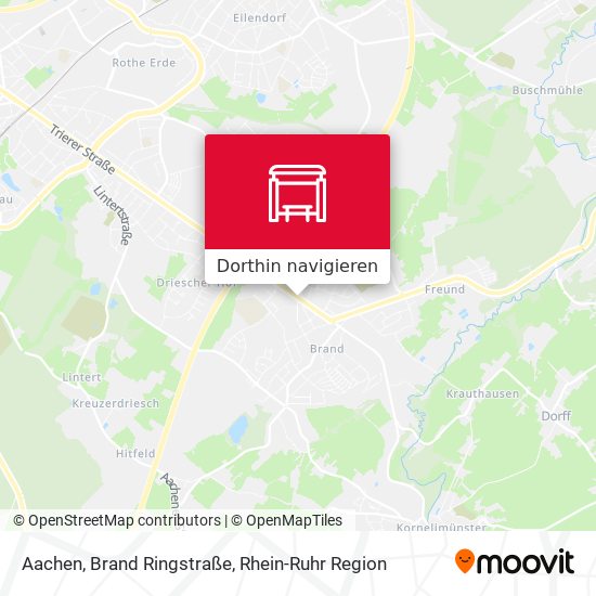 Aachen, Brand Ringstraße Karte