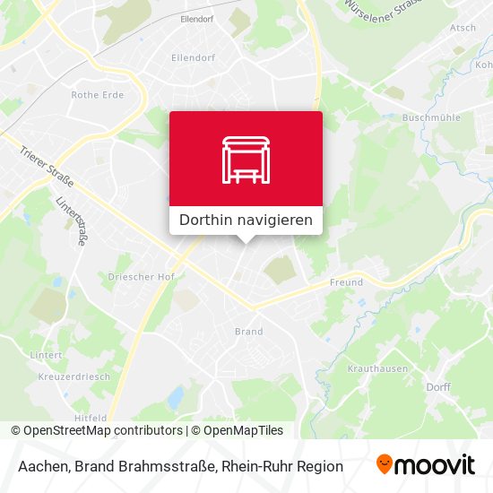 Aachen, Brand Brahmsstraße Karte