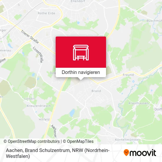 Aachen, Brand Schulzentrum Karte