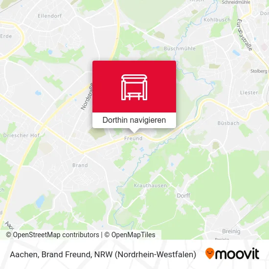 Aachen, Brand Freund Karte