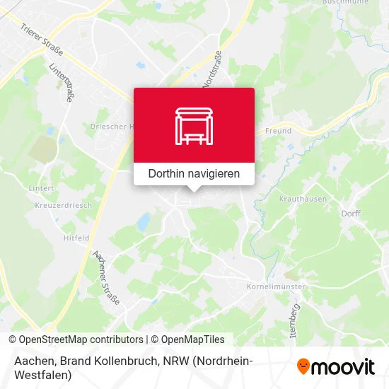 Aachen, Brand Kollenbruch Karte
