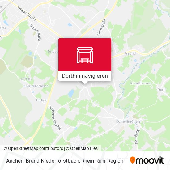 Aachen, Brand Niederforstbach Karte