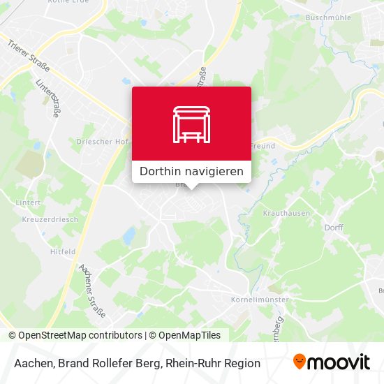 Aachen, Brand Rollefer Berg Karte