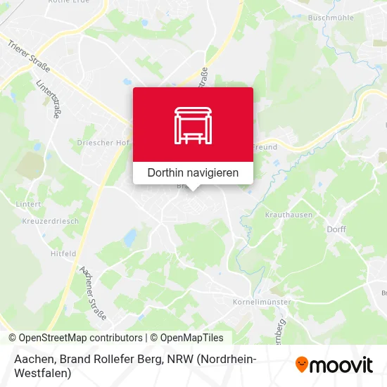 Aachen, Brand Rollefer Berg Karte