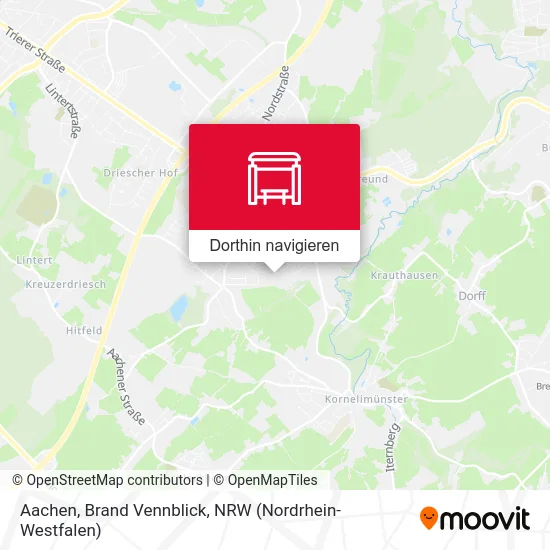 Aachen, Brand Vennblick Karte